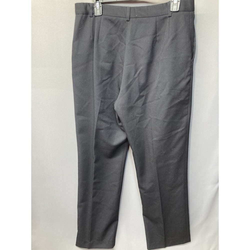 Pendleton Women 12 Dress Pants Virgin Wool Lined Black Flat Front Pockets Slacks - Picture 8 of 12